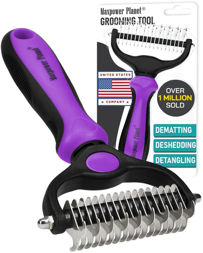 Maxpower Dual-Sided Grooming Rake for Dogs and Cats