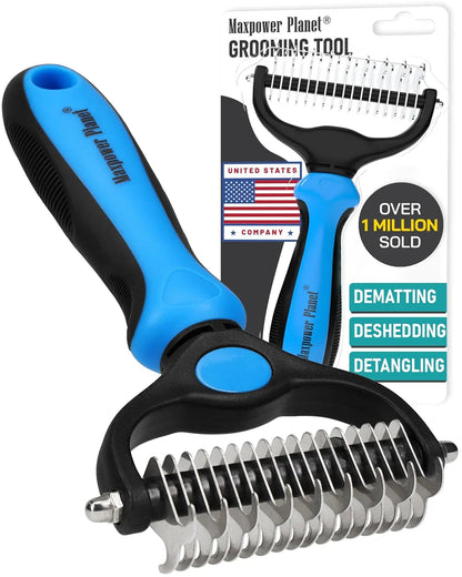 Maxpower Dual-Sided Grooming Rake for Dogs and Cats
