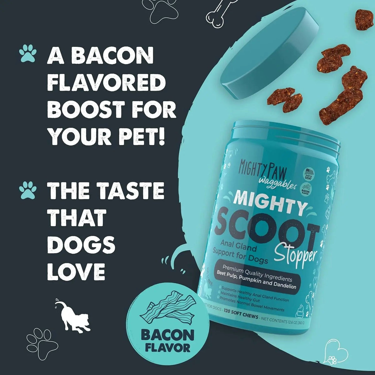 Fiber Soft Chews for Dogs, 120 Count