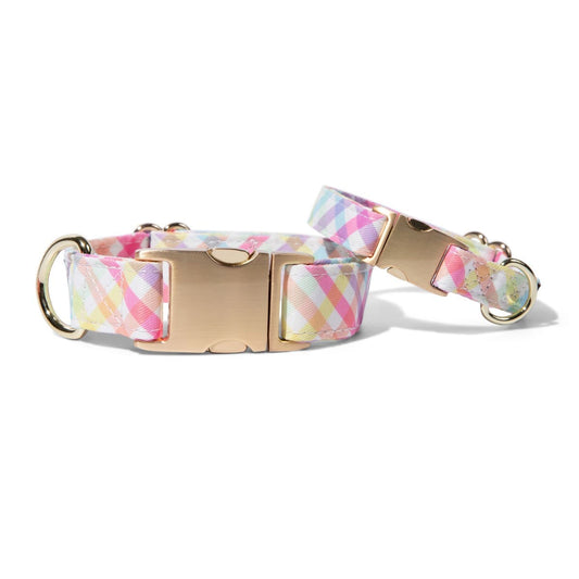 Minka – Gingham Dog Collar, Adjustable XS–L