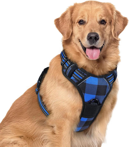No-Pull Oxford Dog Harness with Dual Leash Clips