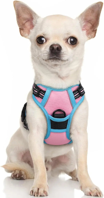 No-Pull Oxford Dog Harness with Dual Leash Clips