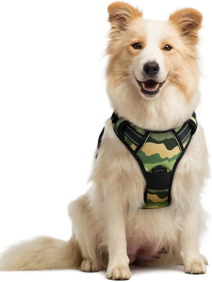 No-Pull Oxford Dog Harness with Dual Leash Clips