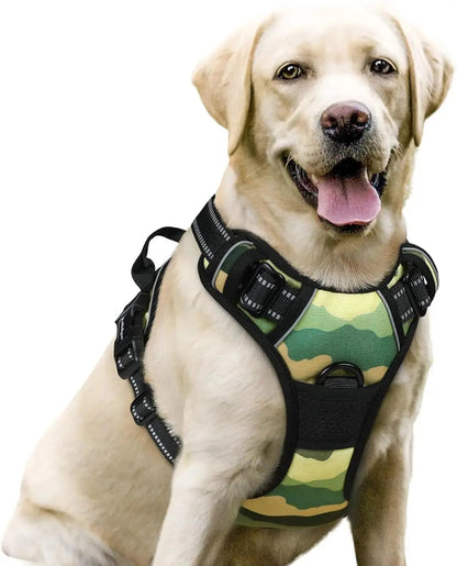 No-Pull Oxford Dog Harness with Dual Leash Clips