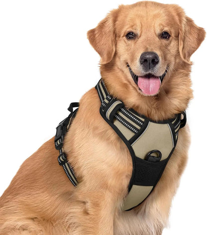 No-Pull Oxford Dog Harness with Dual Leash Clips