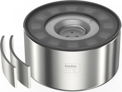 No-Spill Stainless Steel Dog Water Bowl, 1 Gallon