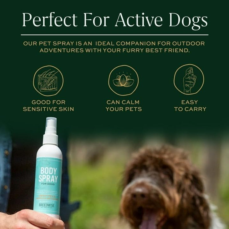 Pet Deodorizing Spray Dog Cat Cologne Sweet Pea Vanilla Odor Control 8oz
