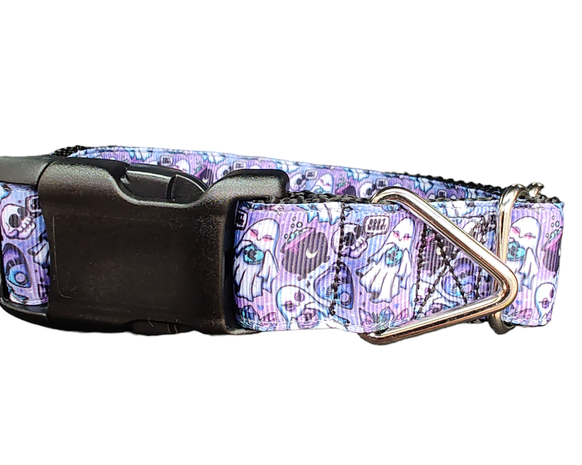 Halloween Ghouls Night Nylon Dog Collar