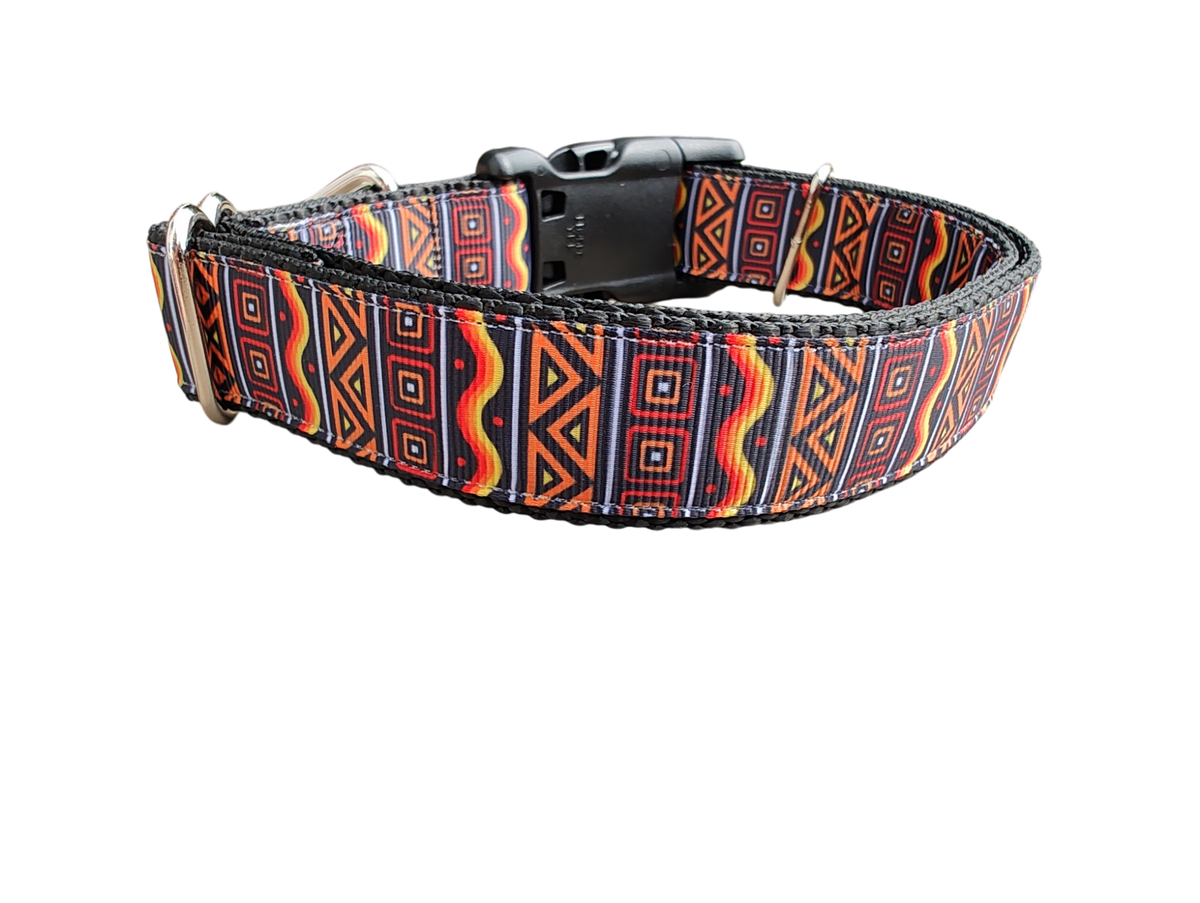 African Tribal Print Nylon Dog Collar
