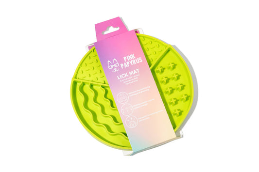 Green Lick Mat for Dogs & Cats, Suction Cups