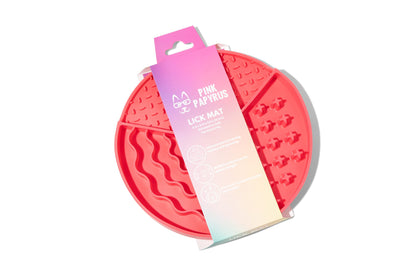 Pink Lick Mat for Dogs & Cats, Suction Cups