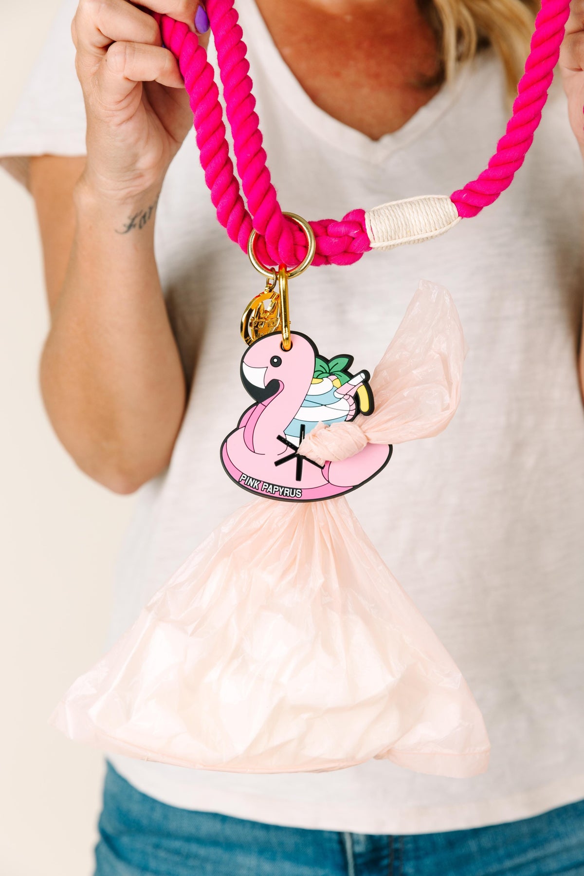 Flamingo Floatie Poop Bag Holder — additional photo 3