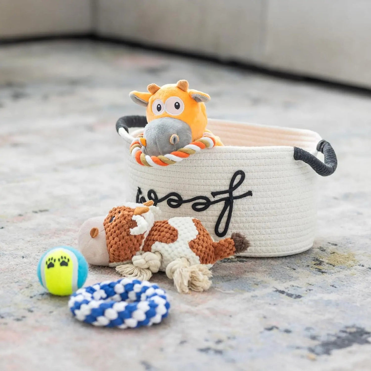 New Puppy Gift Basket and Starter Toy Set