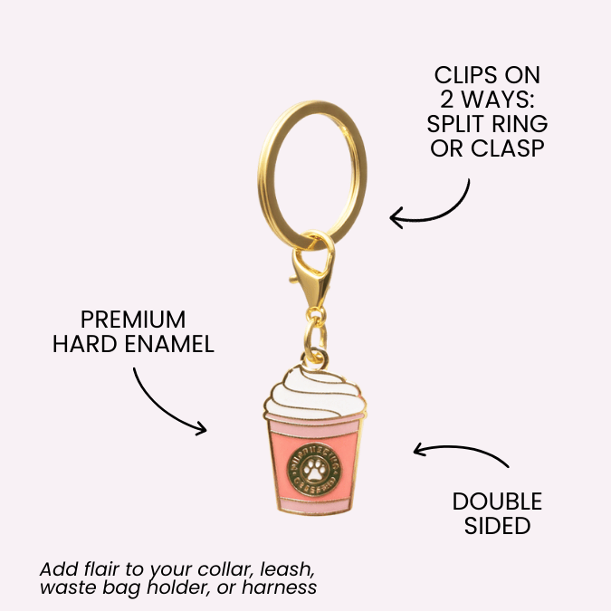 Puppuccino & Tennis Ball Dog Collar Charm Set — additional photo 6
