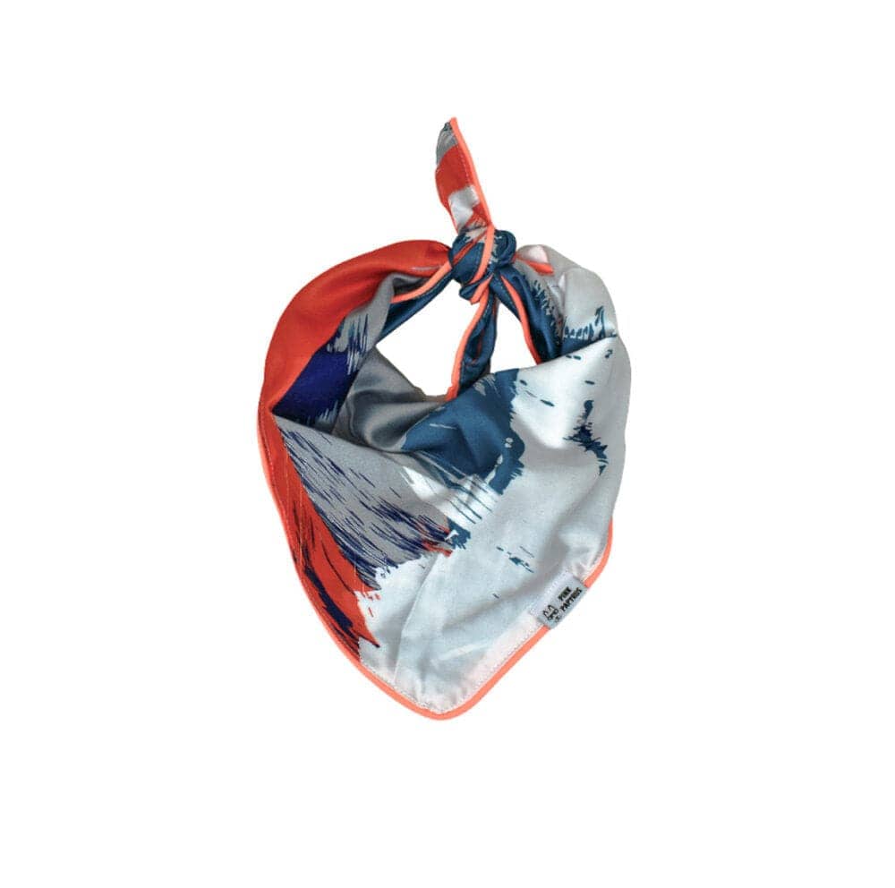 Reese – Coral Dog Bandana, Reversible & No-Fold