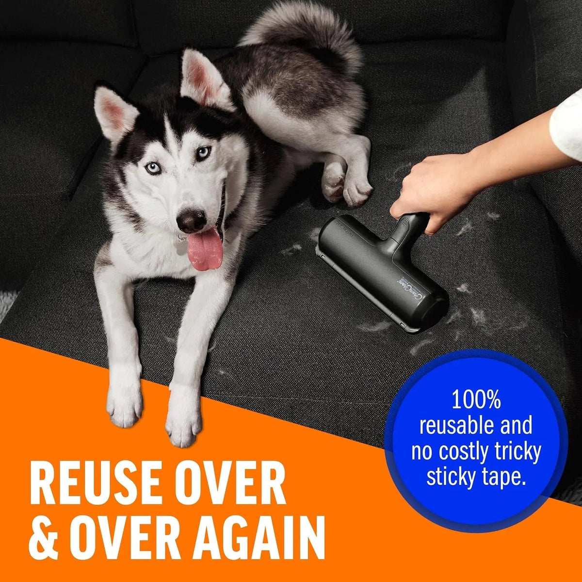 Reusable Pet Hair Remover Roller for Furniture and Clothing