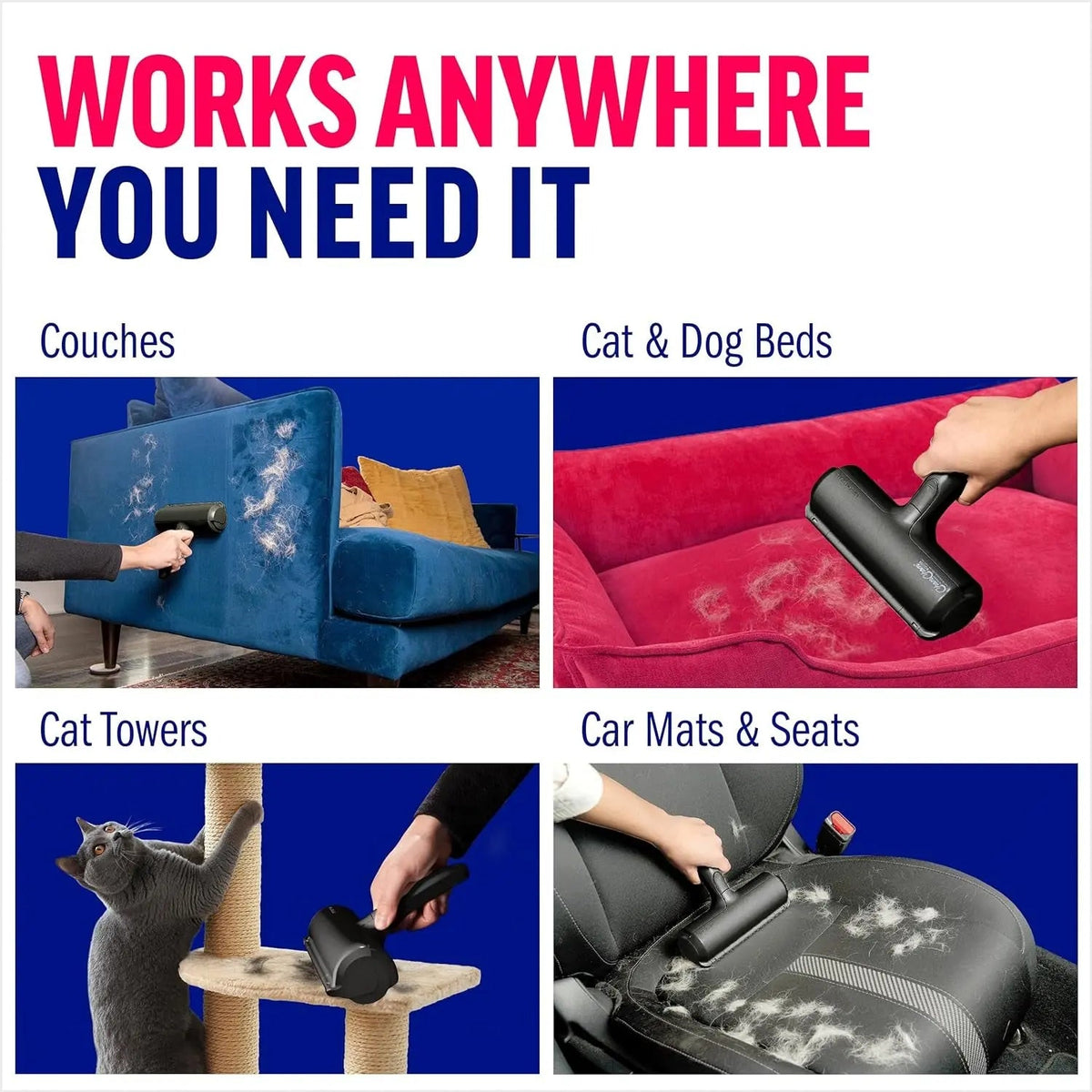 Reusable Pet Hair Remover Roller for Furniture and Clothing