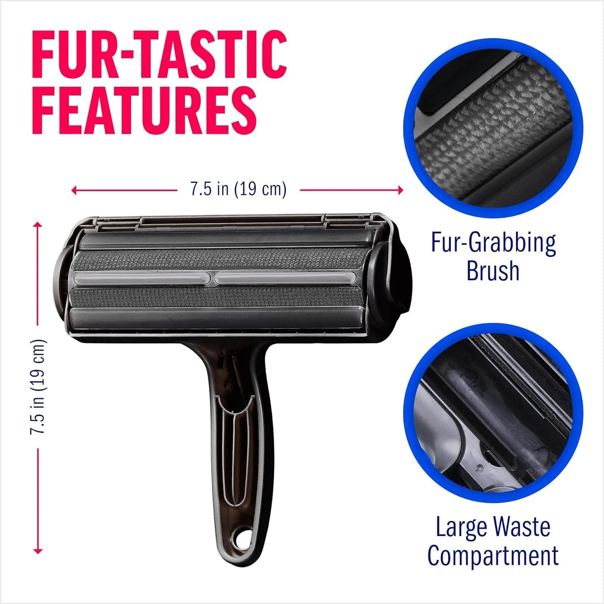 Reusable Pet Hair Remover Roller for Furniture and Clothing
