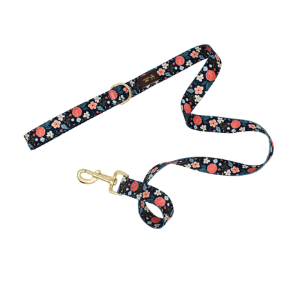 Riley – Floral Dog Leash 4ft & 6ft, Padded Handle