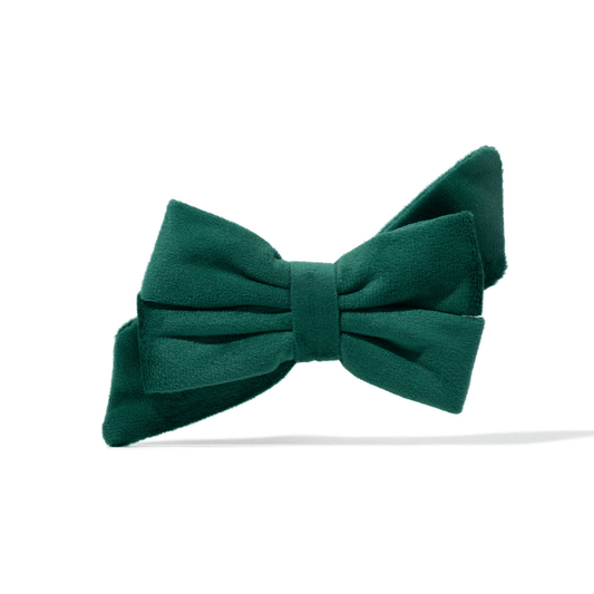 Rue – Velvet Dog Babe Bow, Slides on Any Collar
