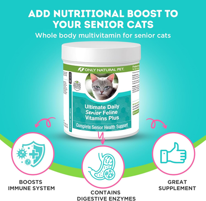 Senior Cat Multivitamin Powder with Taurine & Lysine, 3.2 oz