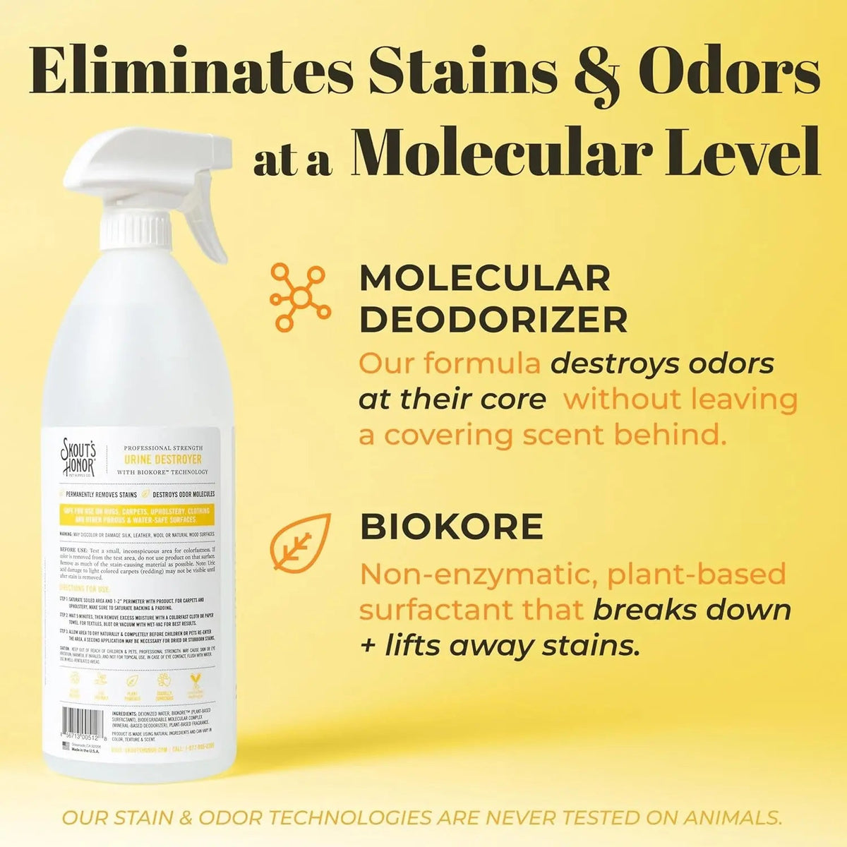 Skout's Honor Urine Destroyer — Carpet or Concrete & Turf