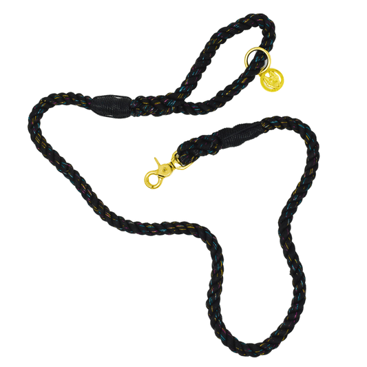 Stella – Organic Cotton Rope Dog Leash, Metallic