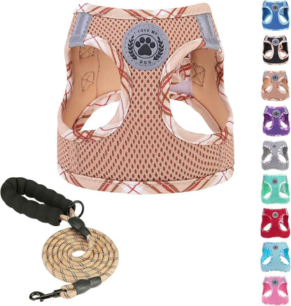 Reflective Step-In Dog Harness and Leash Set, XS-XL