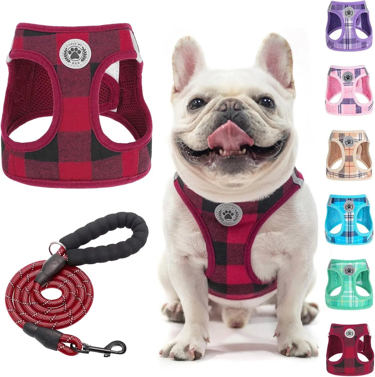Reflective Step-In Dog Harness and Leash Set, XS-XL