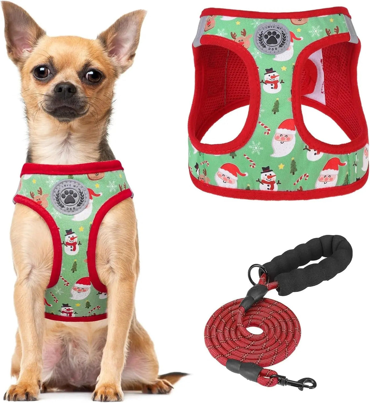 Reflective Step-In Dog Harness and Leash Set, XS-XL