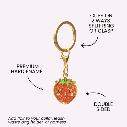 Strawberry Dog Collar Charm — additional photo 3