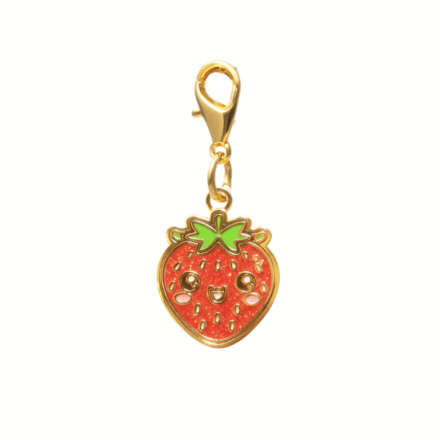 Strawberry Dog Collar Charm — Clips On Anywhere
