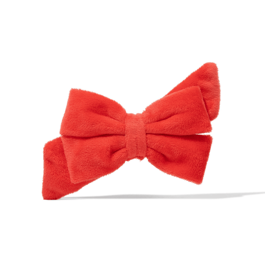 Suki – Velvet Dog Babe Bow, Slides on Any Collar