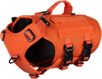 6-Buckle MOLLE Tactical Dog Harness, 3/4 Coverage