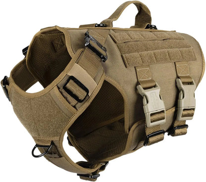 6-Buckle MOLLE Tactical Dog Harness, 3/4 Coverage