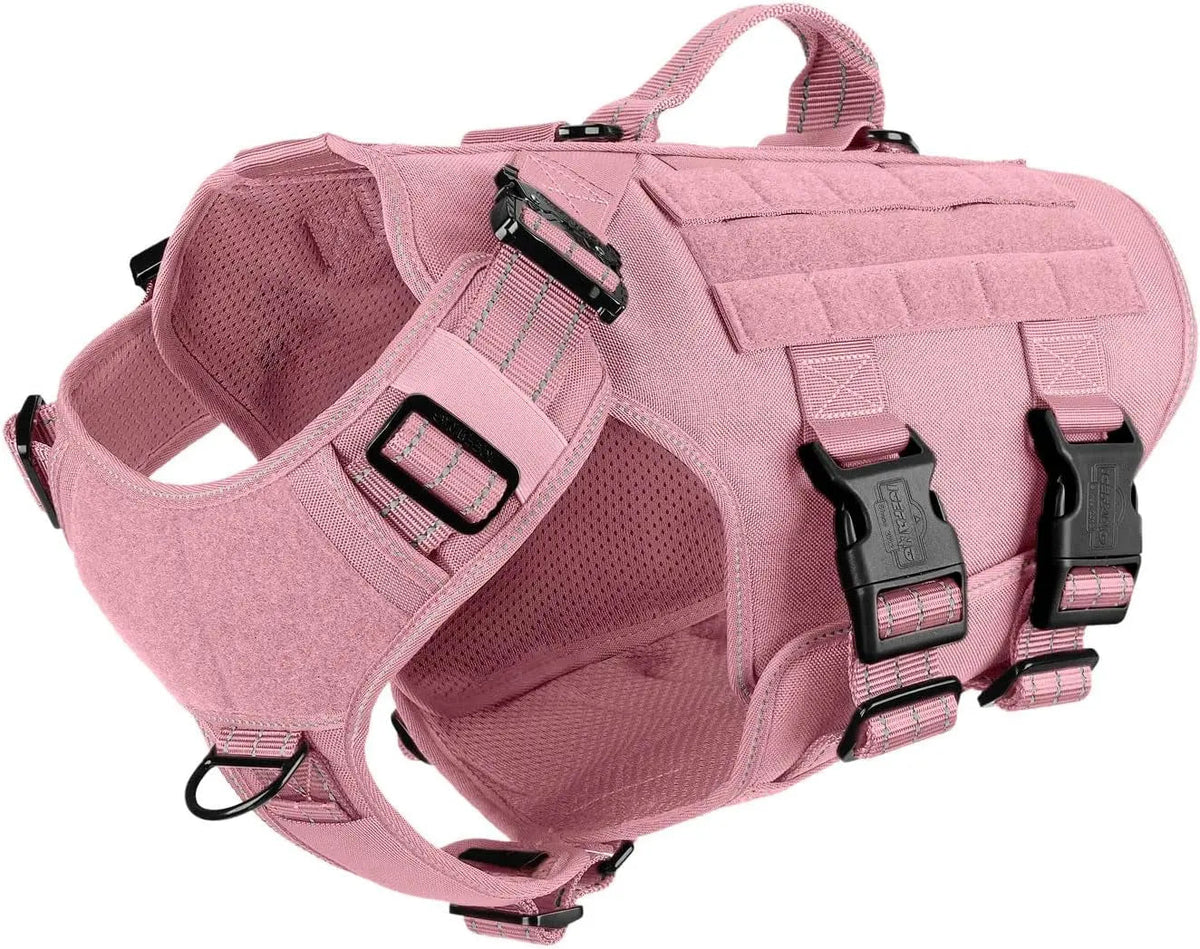 6-Buckle MOLLE Tactical Dog Harness, 3/4 Coverage
