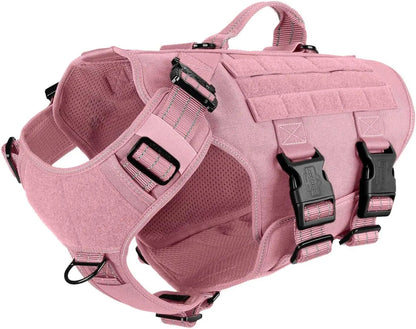 6-Buckle MOLLE Tactical Dog Harness, 3/4 Coverage