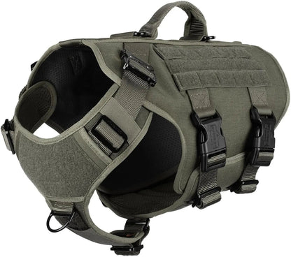 6-Buckle MOLLE Tactical Dog Harness, 3/4 Coverage