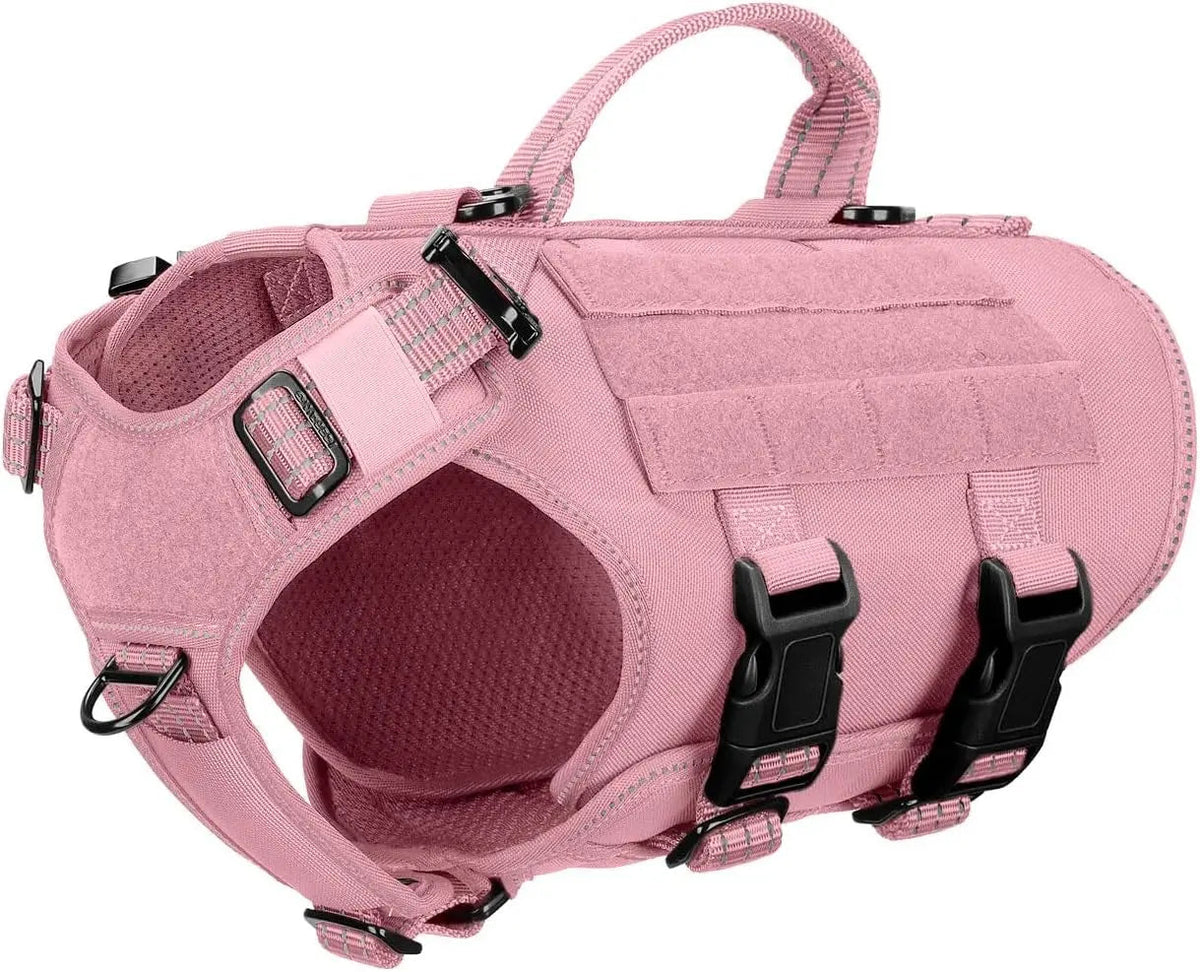6-Buckle MOLLE Tactical Dog Harness, 3/4 Coverage