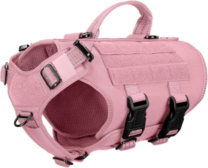 6-Buckle MOLLE Tactical Dog Harness, 3/4 Coverage