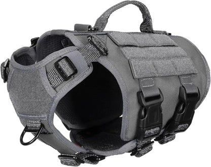 6-Buckle MOLLE Tactical Dog Harness, 3/4 Coverage