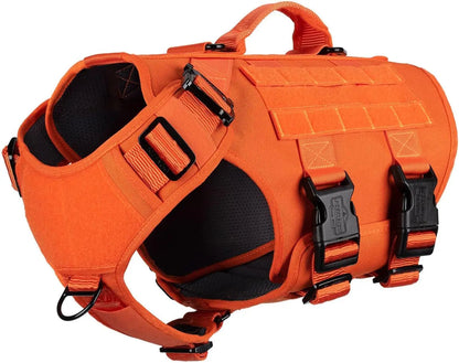 6-Buckle MOLLE Tactical Dog Harness, 3/4 Coverage