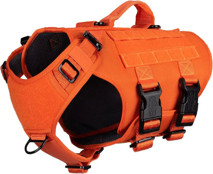 6-Buckle MOLLE Tactical Dog Harness, 3/4 Coverage