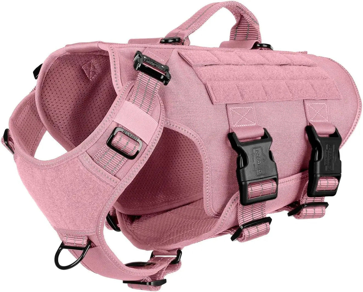 6-Buckle MOLLE Tactical Dog Harness, 3/4 Coverage