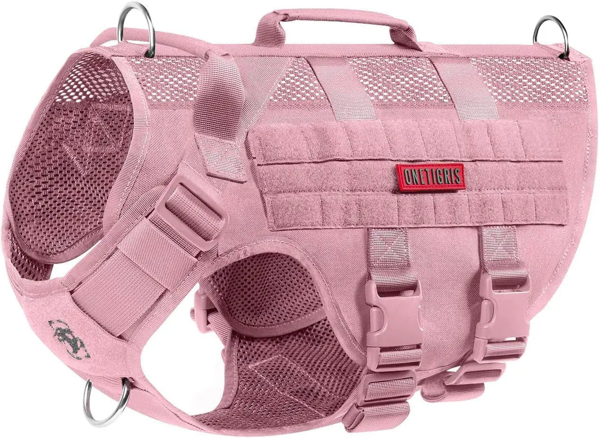 Breathable Mesh Tactical Dog Harness with Handles, S-XL