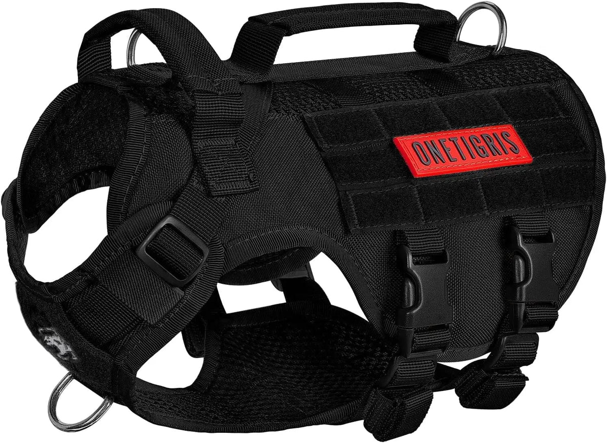 Breathable Mesh Tactical Dog Harness with Handles, S-XL