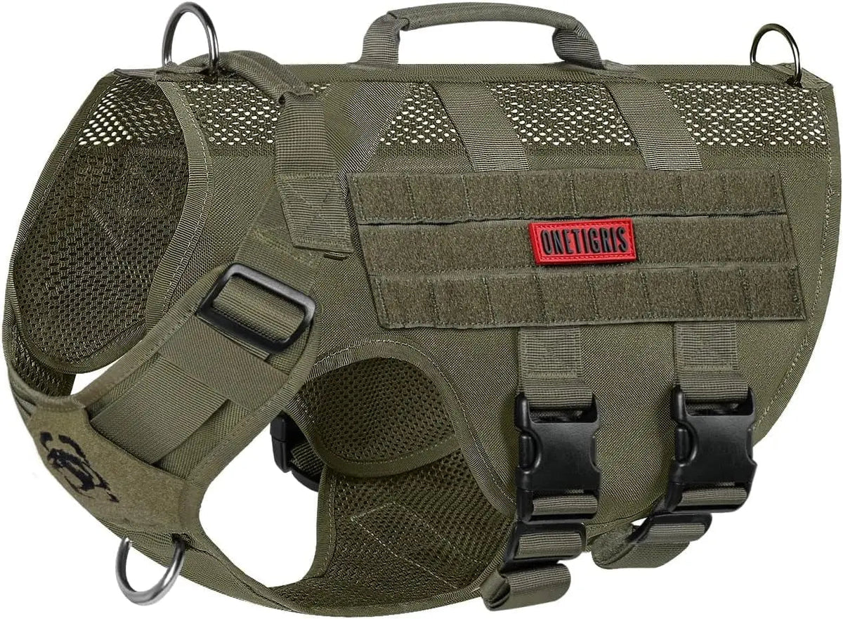 Breathable Mesh Tactical Dog Harness with Handles, S-XL