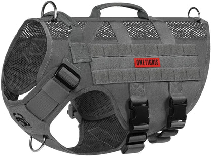 Breathable Mesh Tactical Dog Harness with Handles, S-XL