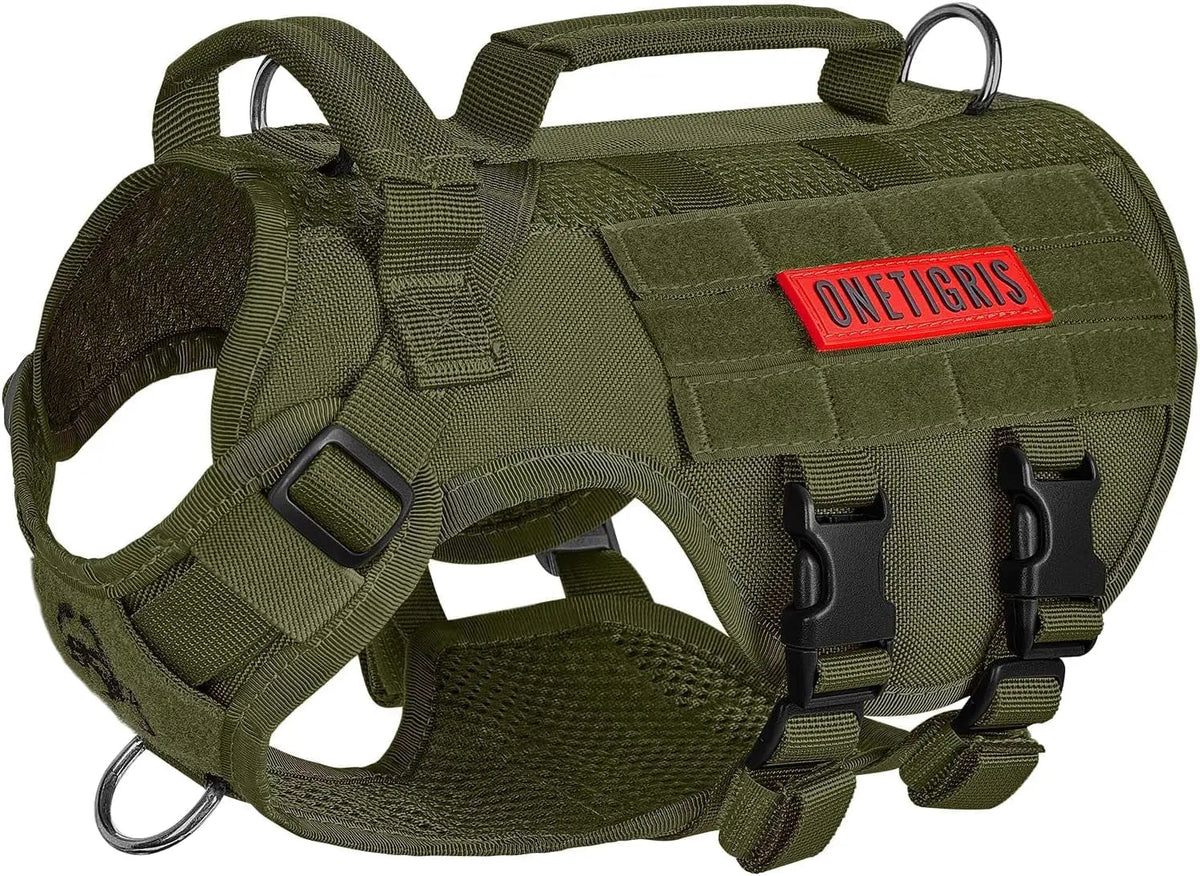 Breathable Mesh Tactical Dog Harness with Handles, S-XL