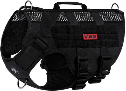Breathable Mesh Tactical Dog Harness with Handles, S-XL